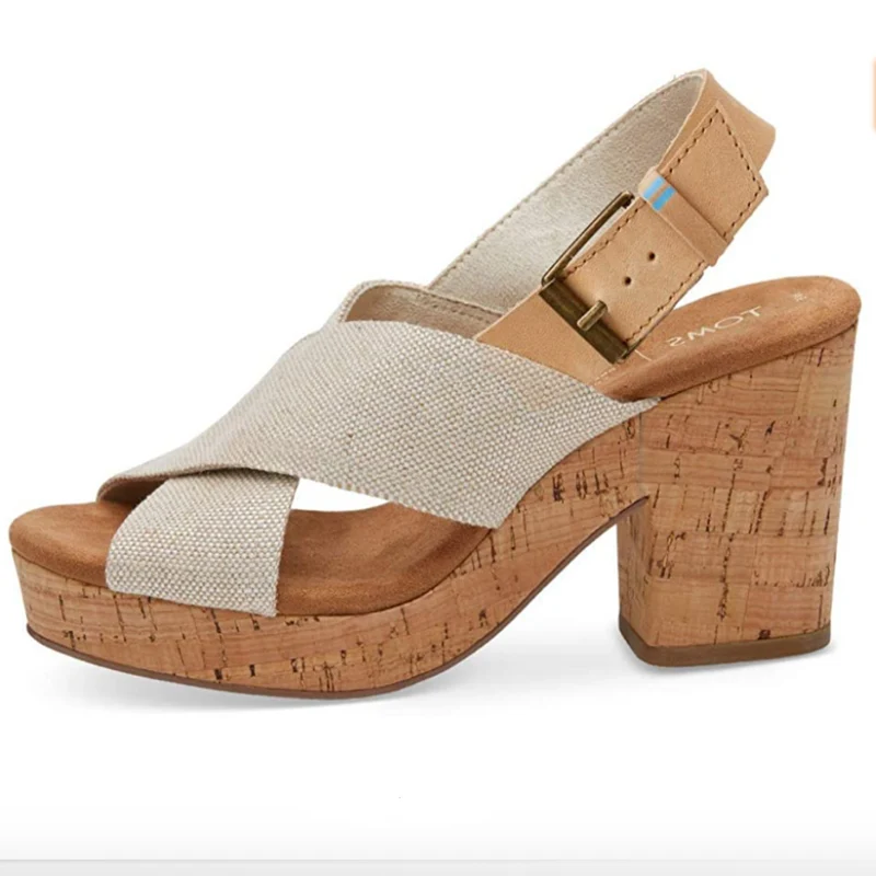 TOMS - Ibiza - Multi-perlmuttfarbenes Metallic-Gewebe/Honigfarbenes Leder