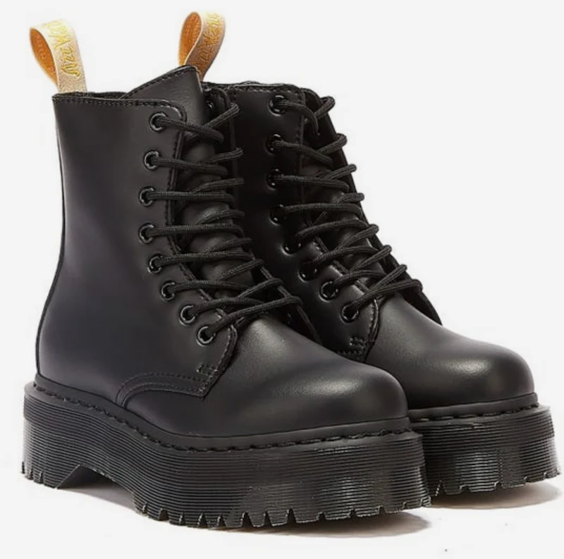 Dr Martens Damen Vegan Jadon II Mono Plateaustiefel - Schwarz