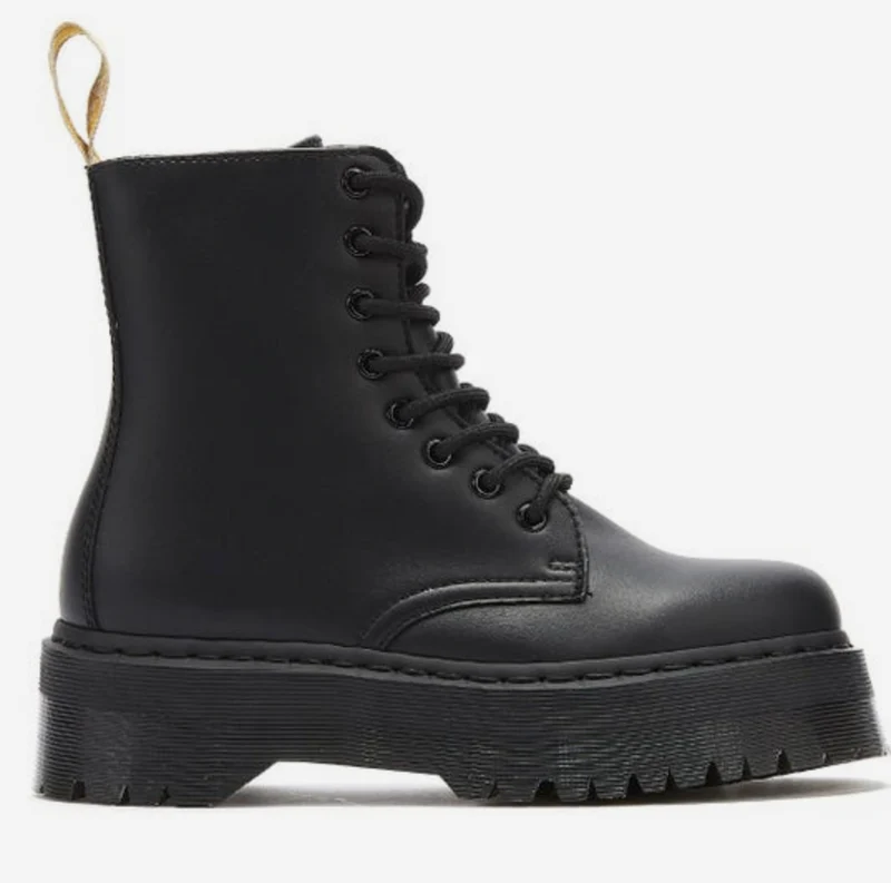Dr Martens Damen Vegan Jadon II Mono Plateaustiefel - Schwarz