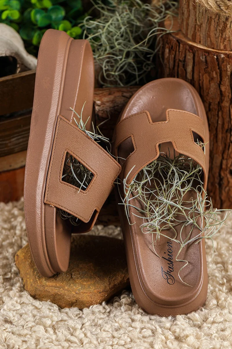 Leonie | Damen Orthopädische Platform Pantoletten Cut-Out Design