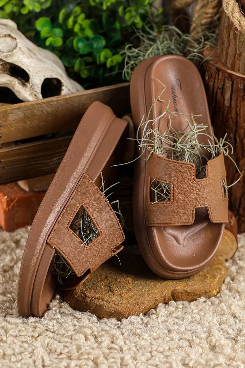 Leonie | Damen Orthopädische Platform Pantoletten Cut-Out Design