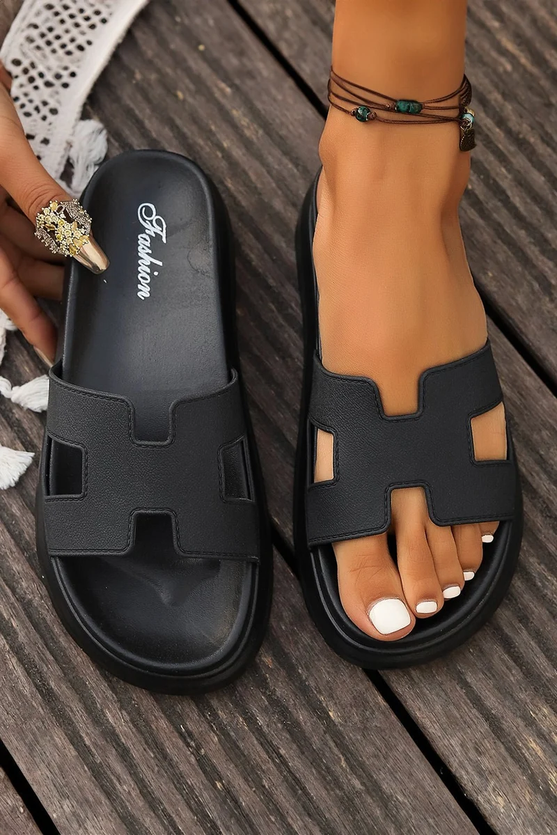 Leonie | Damen Orthopädische Platform Pantoletten Cut-Out Design