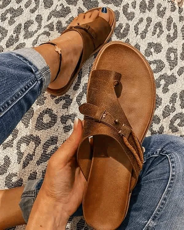 Lena | Orthopädische Sandalen Comfort Zehentrenner Veganes Leder