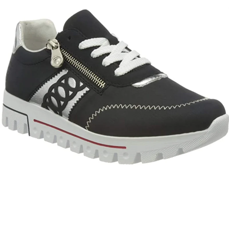 Rieker Modische Damen-Sneaker – Dunkelblau-Kombination