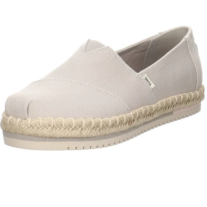 TOMS - Plateau-Espadrilles für Damen – Wolkengrau