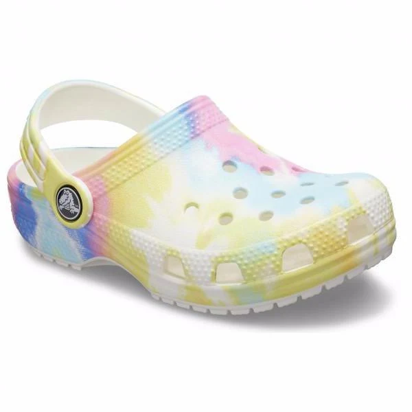 Crocs - Klassischer Tie-Dye-Clog – Weiß / Multi