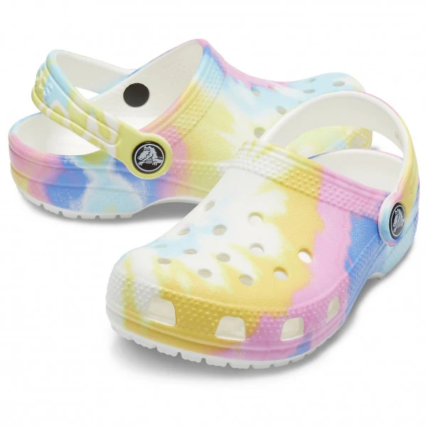 Crocs - Klassischer Tie-Dye-Clog – Weiß / Multi