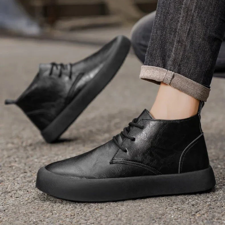Stefan | Herren Leder Chukka Boots Gepolsterte Sohle Schnürung