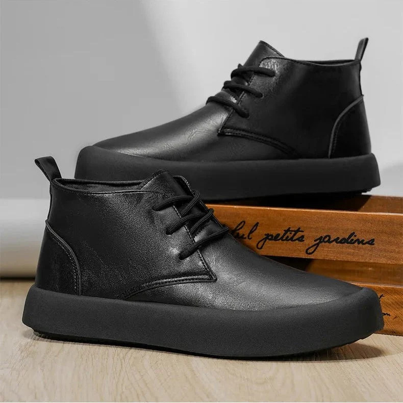 Stefan | Herren Leder Chukka Boots Gepolsterte Sohle Schnürung