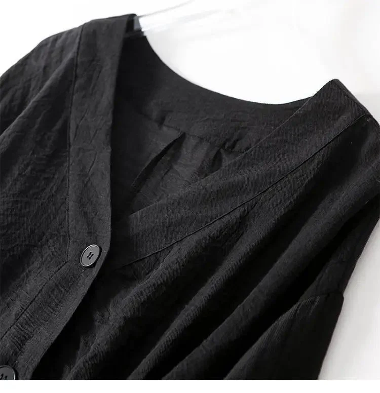 Greta | Leinen Bluse Langarm Oversized V-Ausschnitt Sommer