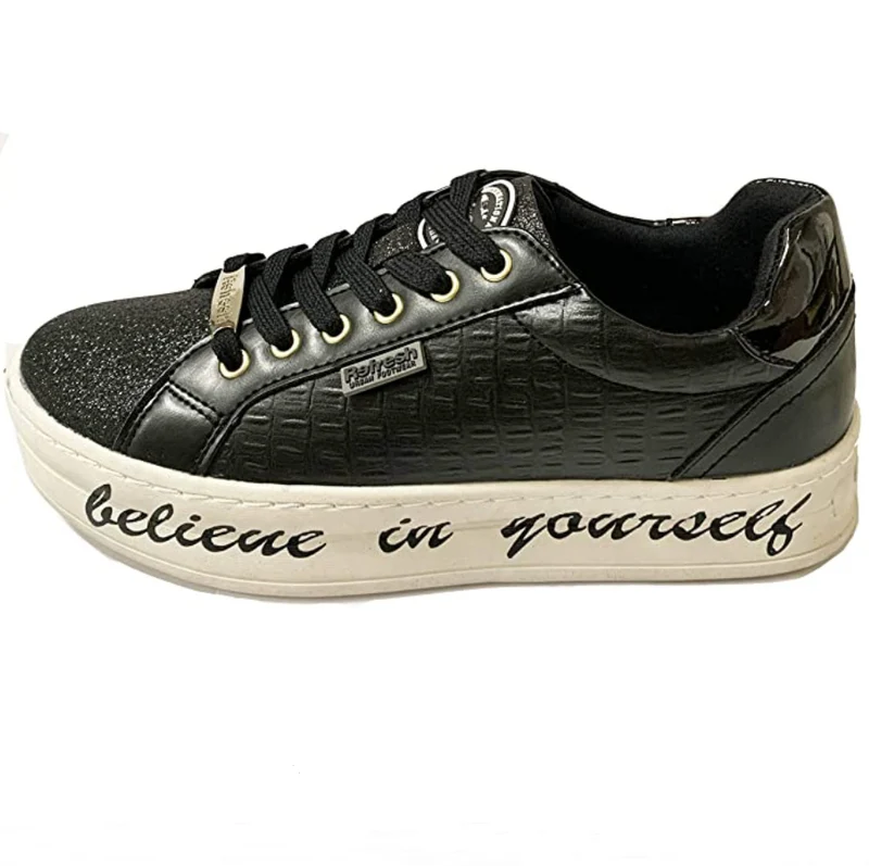 Refresh Mode-Sneaker für Damen – Schwarz
