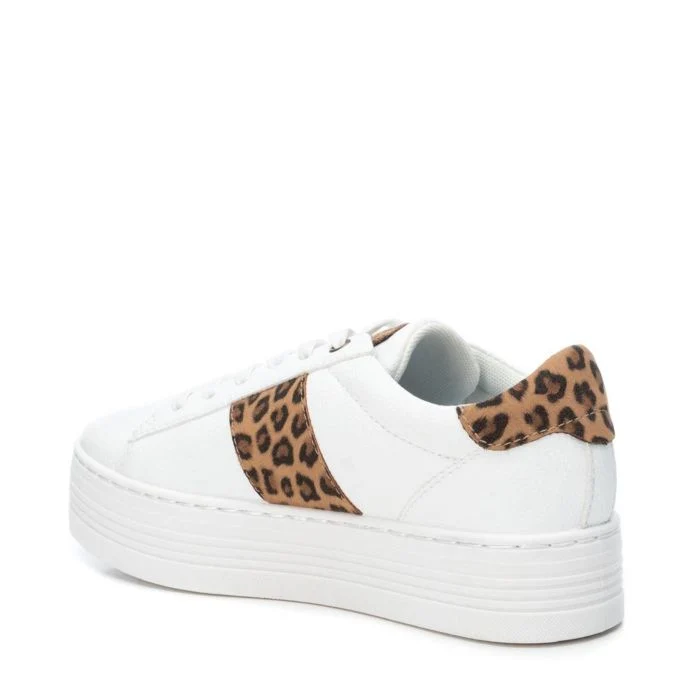 Refresh Modische Damen-Sneaker – Weiß/Leopard
