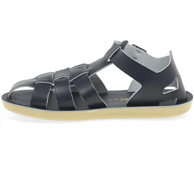 Salt Water Sandals Hai-Sandale für Kinder – Marineblau