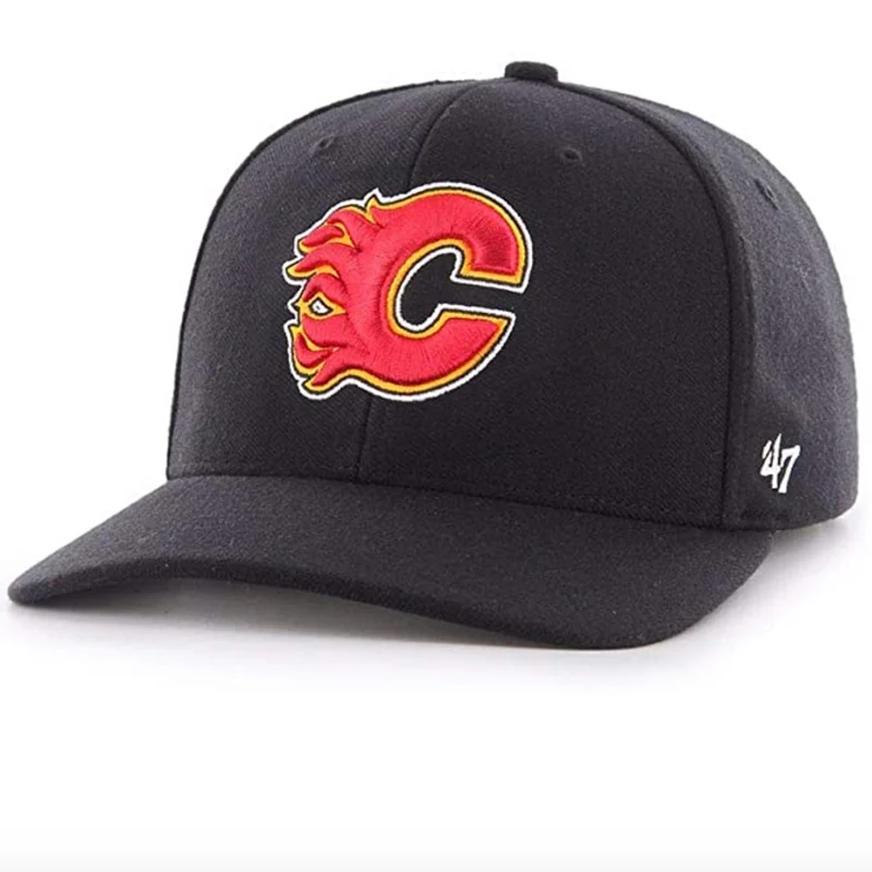'47 Marke – NHL Calgary Flames – Einheitsgröße, schwarze Kappe