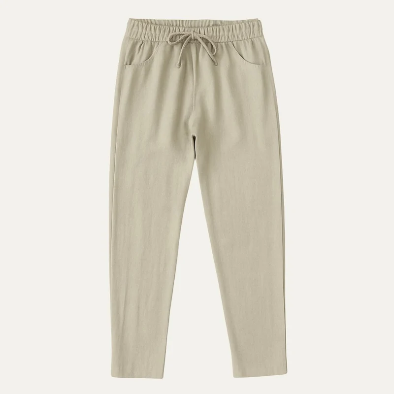 Herren Hose mit elastischem Bund und Kordelzug