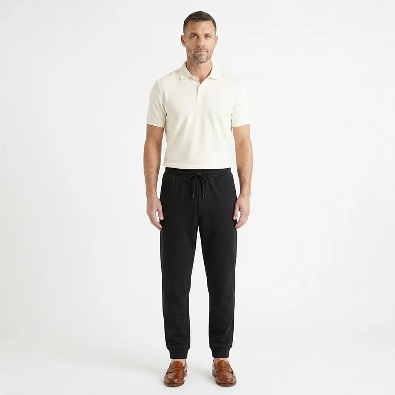 Herren Hose mit elastischem Bund und Kordelzug