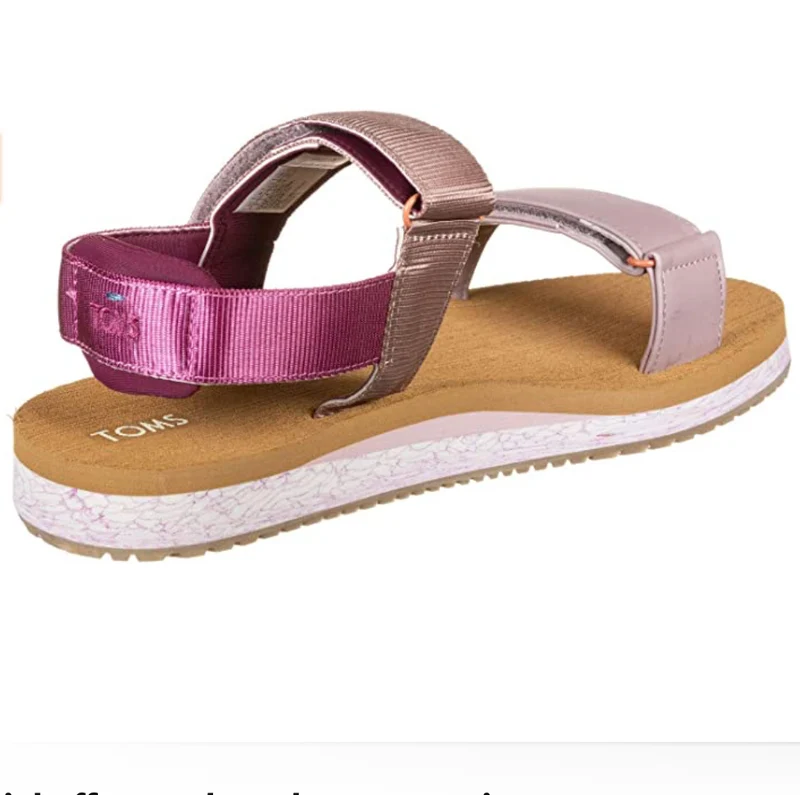 TOMS - Damen-Sandale mit geschlossener Zehenpartie – Pink Burnished Lilac