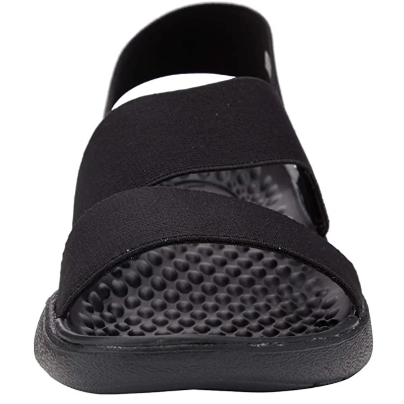 Crocs LiteRide Stretch-Sandale für Damen – Schwarz