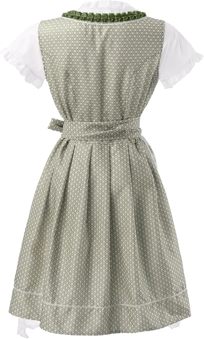 Damen Dirndl Set mit Schnürung und Schürze