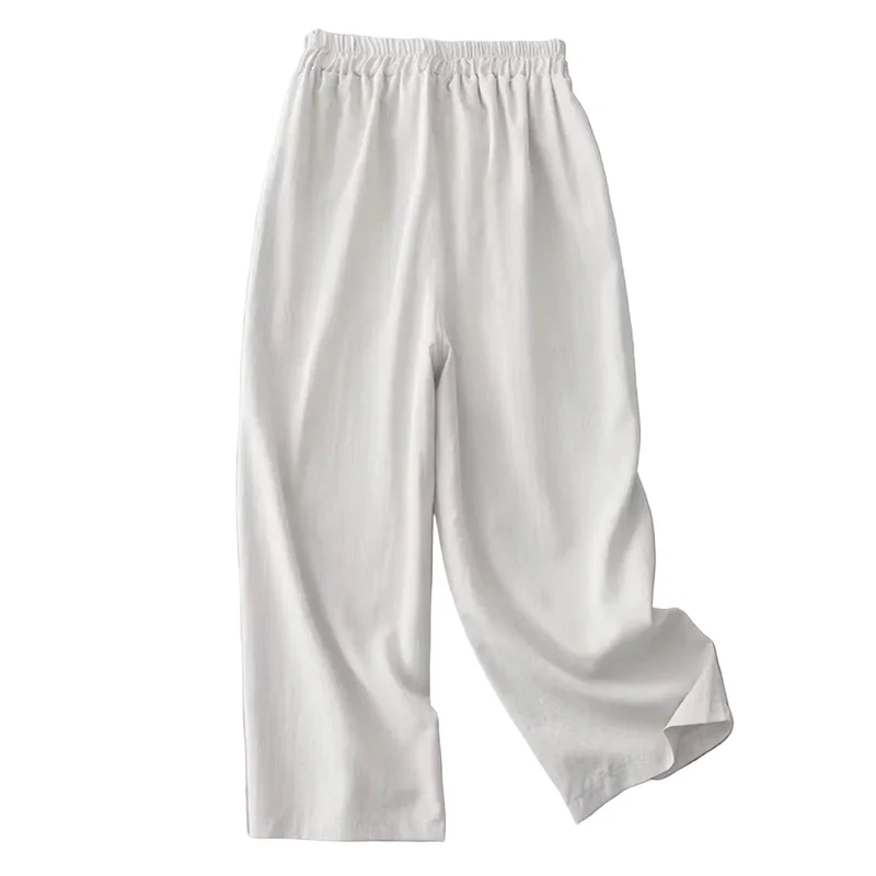 Damen Hose mit elastischem Bund und geradem Beinverlauf