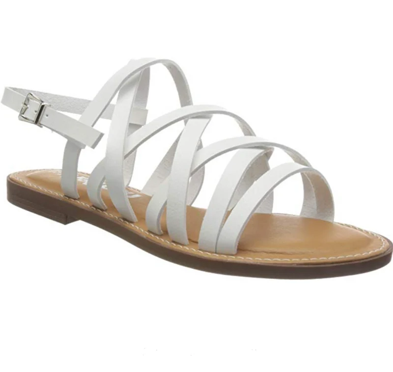 Refresh Riemchen-Gladiator-Sandale für Damen – Weiß