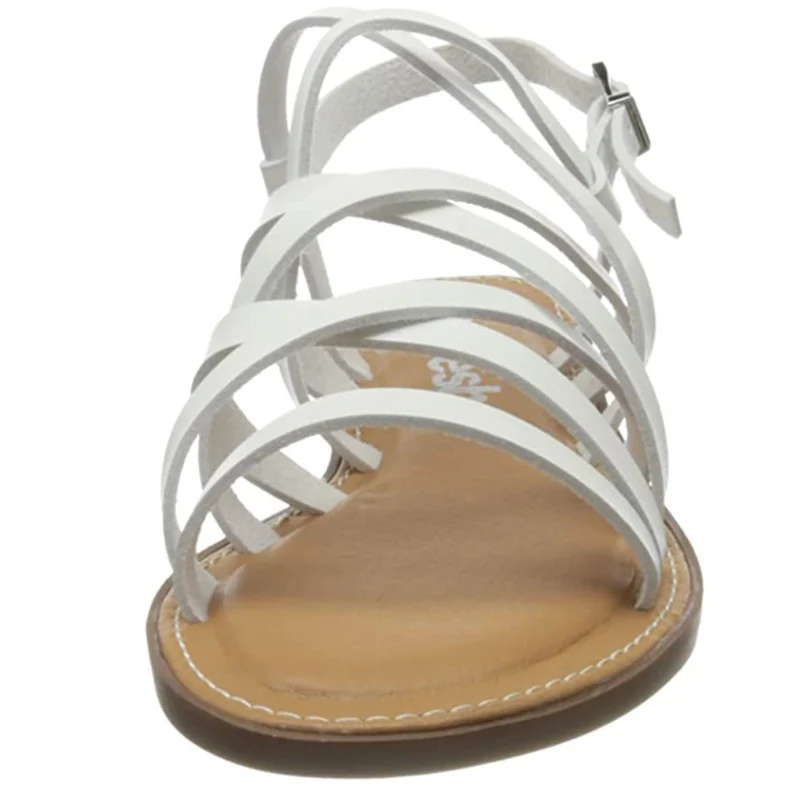 Refresh Riemchen-Gladiator-Sandale für Damen – Weiß