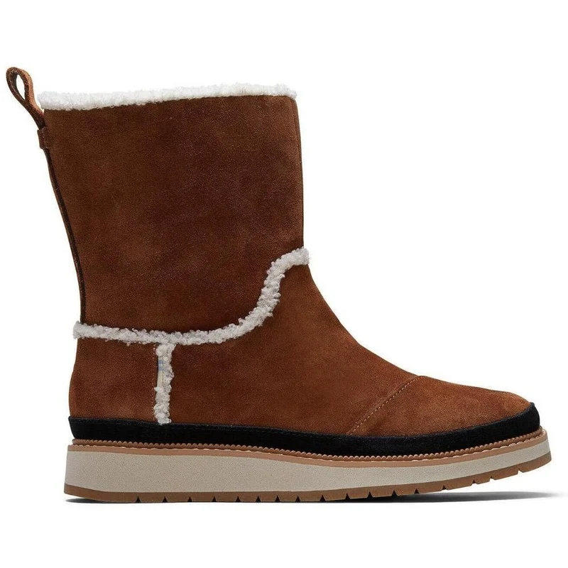 TOMS Wasserfeste Makenna-Wildlederstiefel für Damen – Zimt