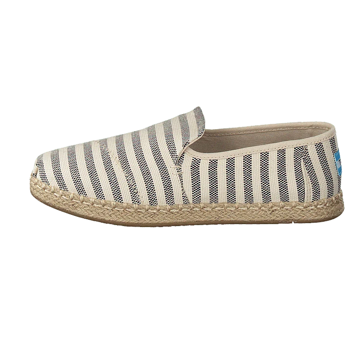 TOMS - Dekonstruiertes Alpargata-Seil – Schwarz – Gewebter Streifen