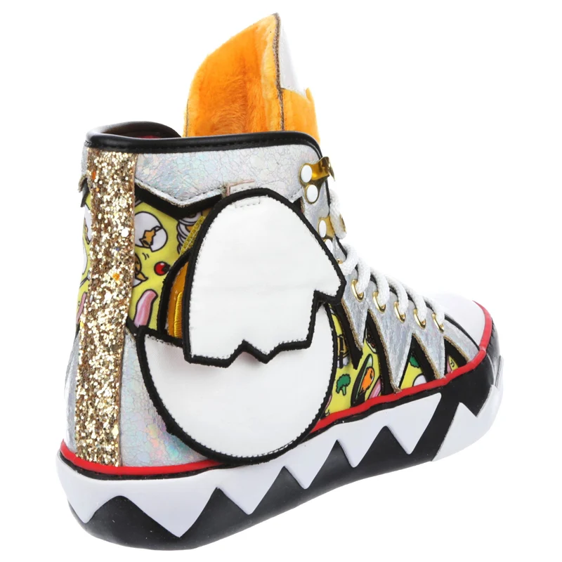 Irregular Choice Frauen Hello Kitty High-Top-Sneaker „You Crack Me Up“.
