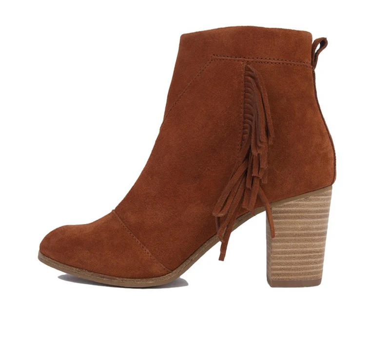 TOMS - Lunata-Absatz - Cognac-Stiefel