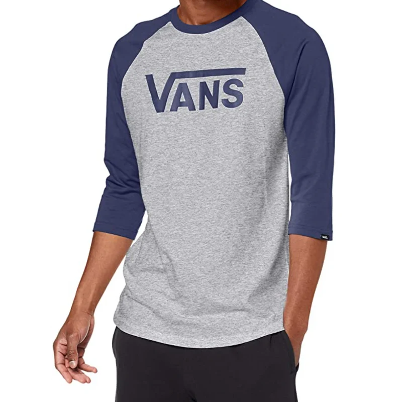 Vans Herren - Klassisches Raglan-T-Shirt - Blau / Grau