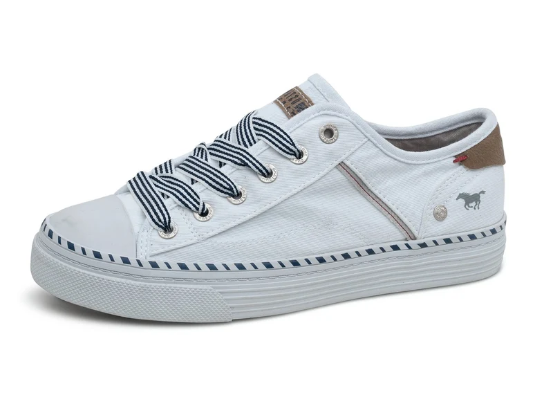 Mustang Modische Damen-Sneaker – Weiß