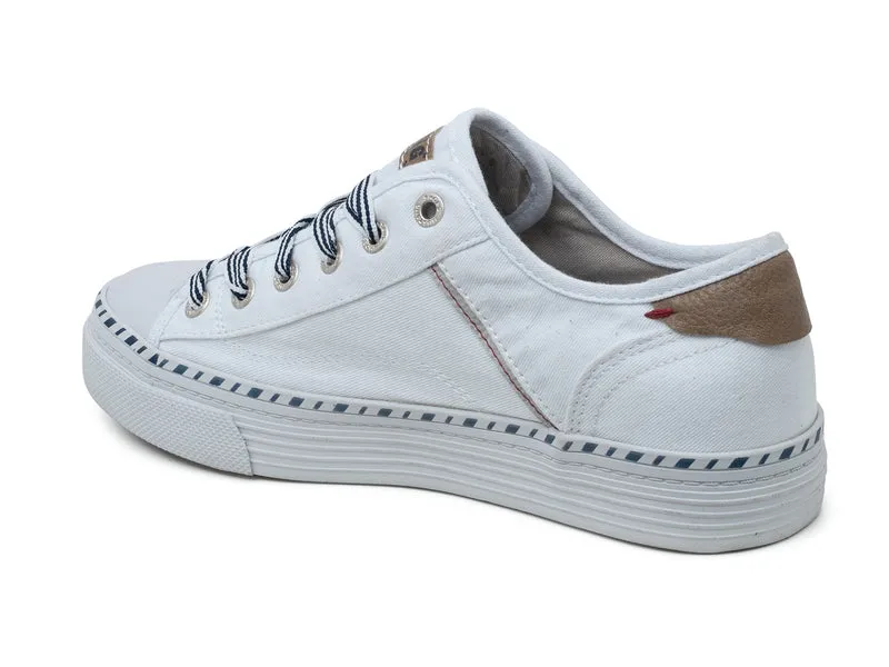 Mustang Modische Damen-Sneaker – Weiß