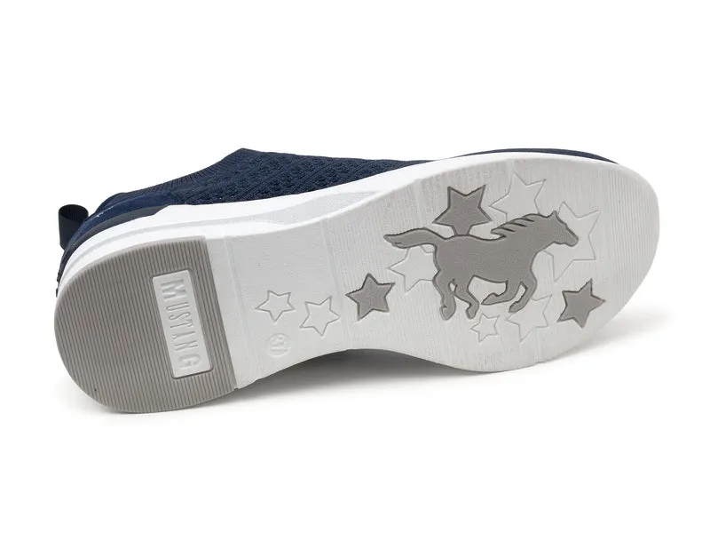 Mustang Modische Damen-Sneaker – Blau