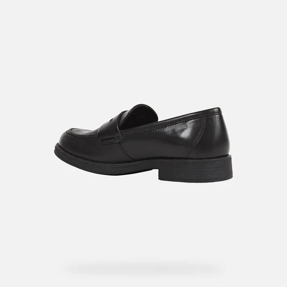 Geox Kinder Agata D Schulschuhe aus Glattleder – Schwarz