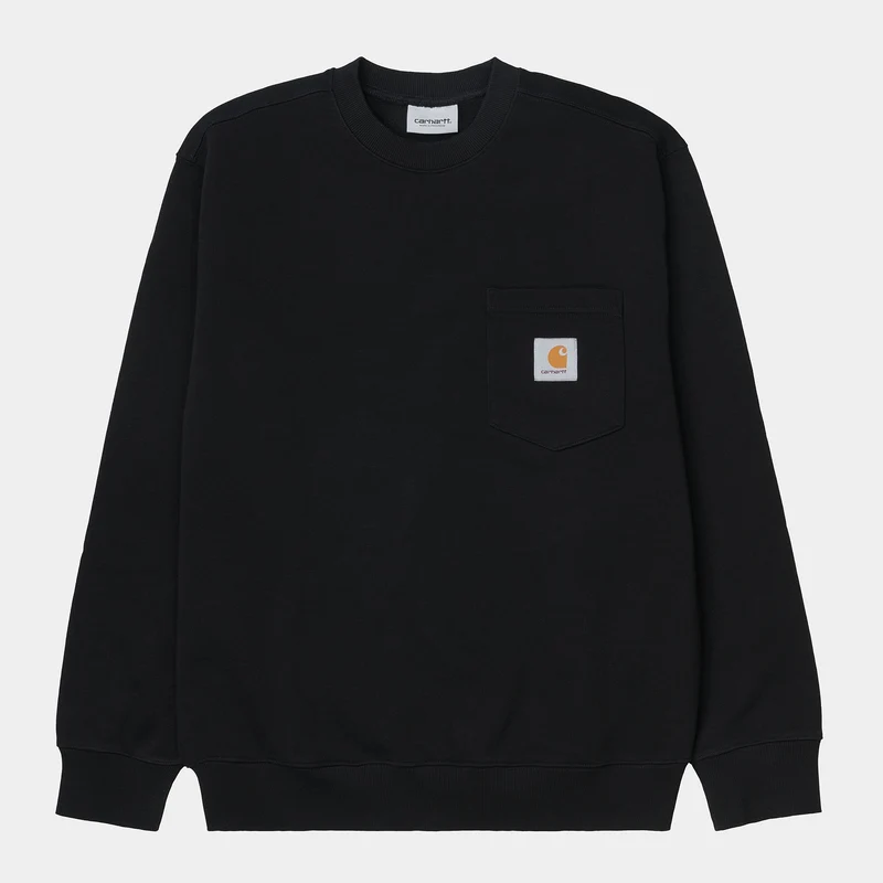 Carhartt WIP Herren-Sweatshirt mit Tasche – Schwarz
