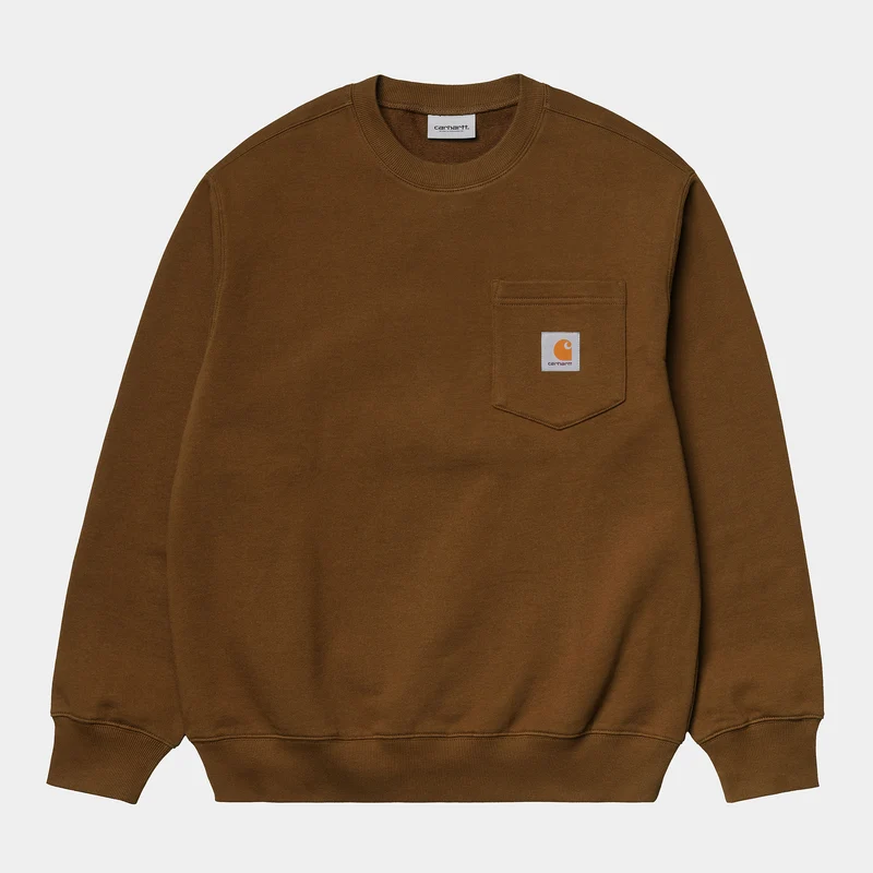 Carhartt WIP Herren-Sweatshirt mit Tasche – Tawny