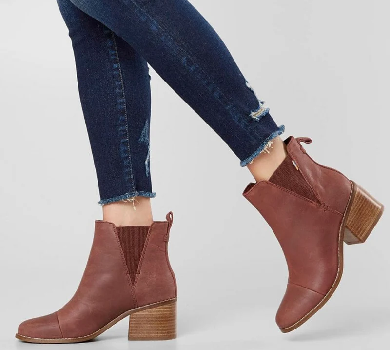 TOMS Esme Leder für Damen Chelsea Stiefel - Gebranntes Henna