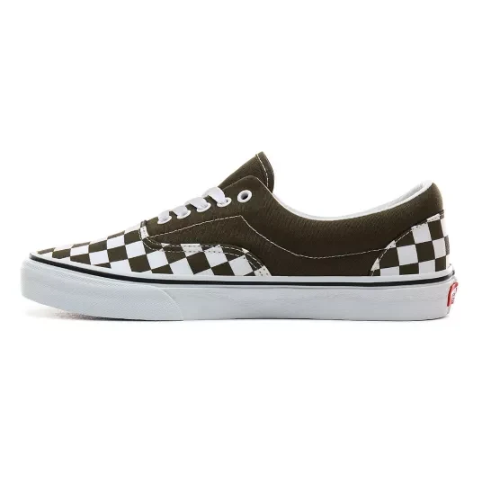VANS Era Herren-Sneaker mit Schachbrettmuster – Buche/Weiß