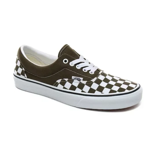 VANS Era Herren-Sneaker mit Schachbrettmuster – Buche/Weiß