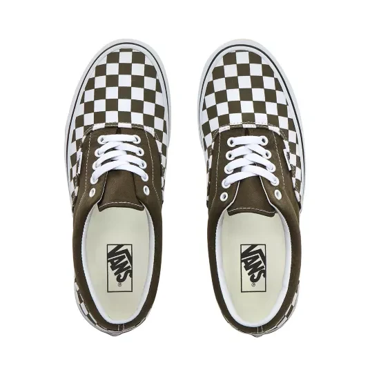 VANS Era Herren-Sneaker mit Schachbrettmuster – Buche/Weiß