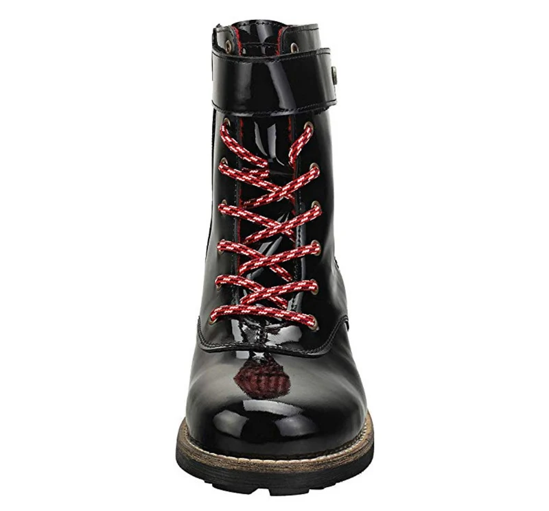 Oak & Hyde Damen-Stiefeletten „Bridge Jungle“ aus Lackleder – Schwarz
