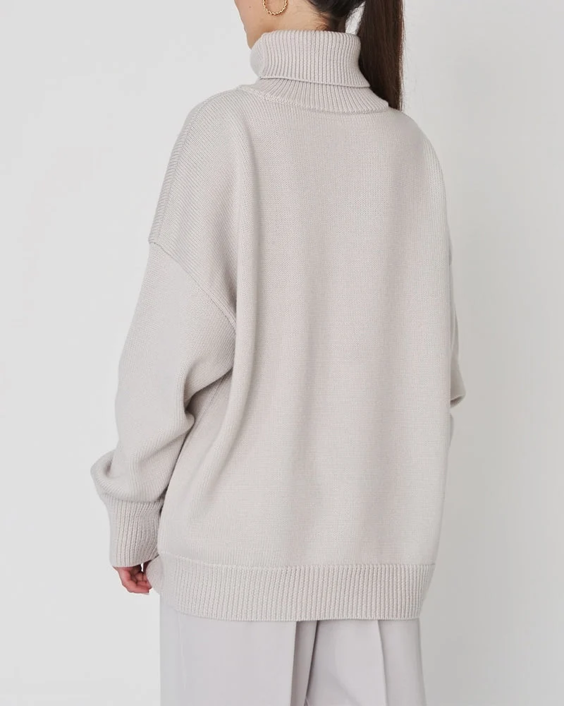 Claudia | Damen Oversize High-Neck Lässiger Pullover