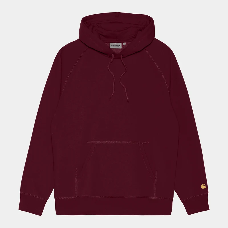 Carhartt WIP Herren Chase Kapuzenpullover – Jam / Gold