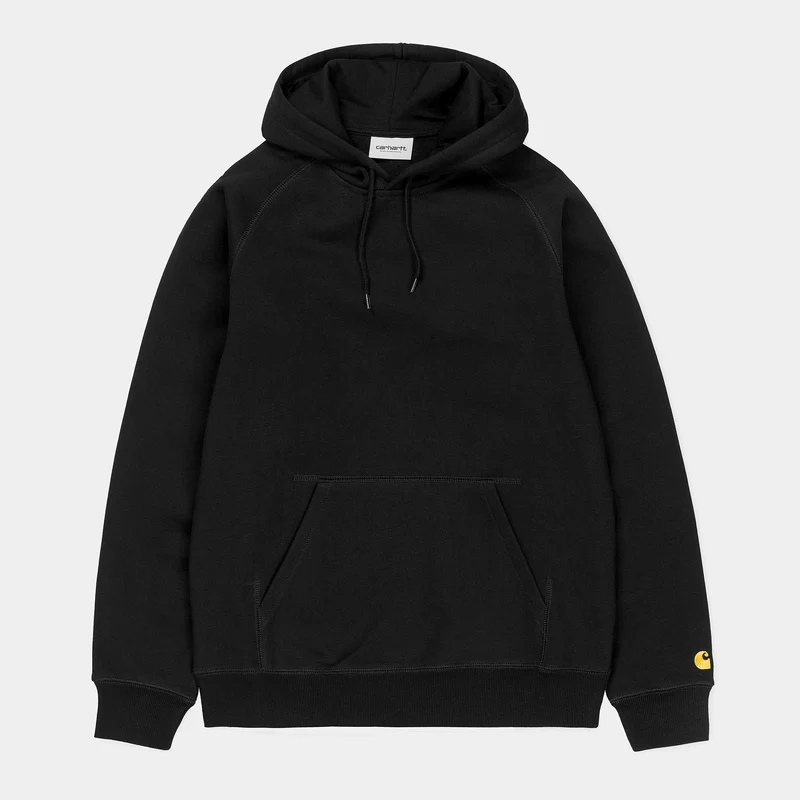 Carhartt WIP Herren Chase Kapuzenpullover – Schwarz / Gold
