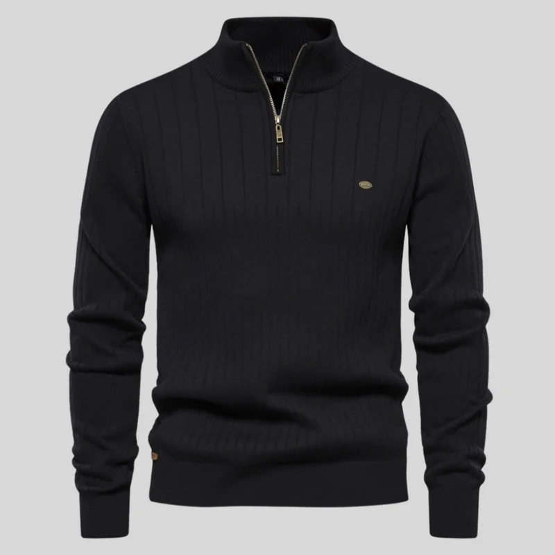 Erik | Herren Frühling Viertelzip Langarm Pullover