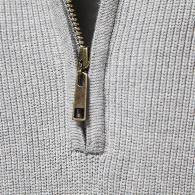Dominic | Herren Frühling Halbzip Strickpullover
