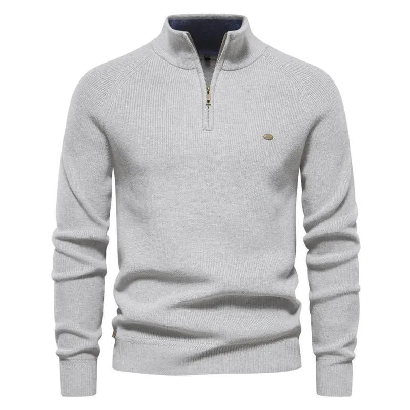 Dominic | Herren Frühling Halbzip Strickpullover