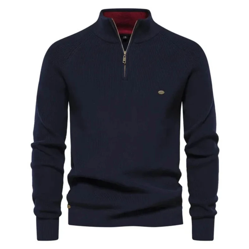 Dominic | Herren Frühling Halbzip Strickpullover