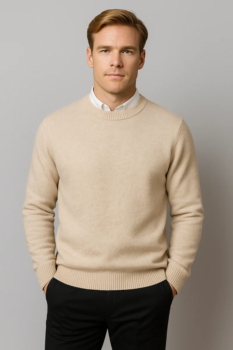 Christian | Herren Frühlings Klassischer Rundhals Pullover